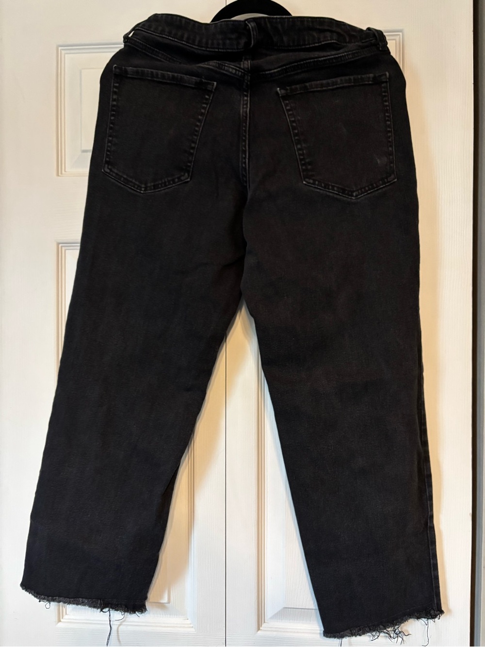 ON 12 Petite Black High Rise Straight Leg Jeans - Picture 4 of 8